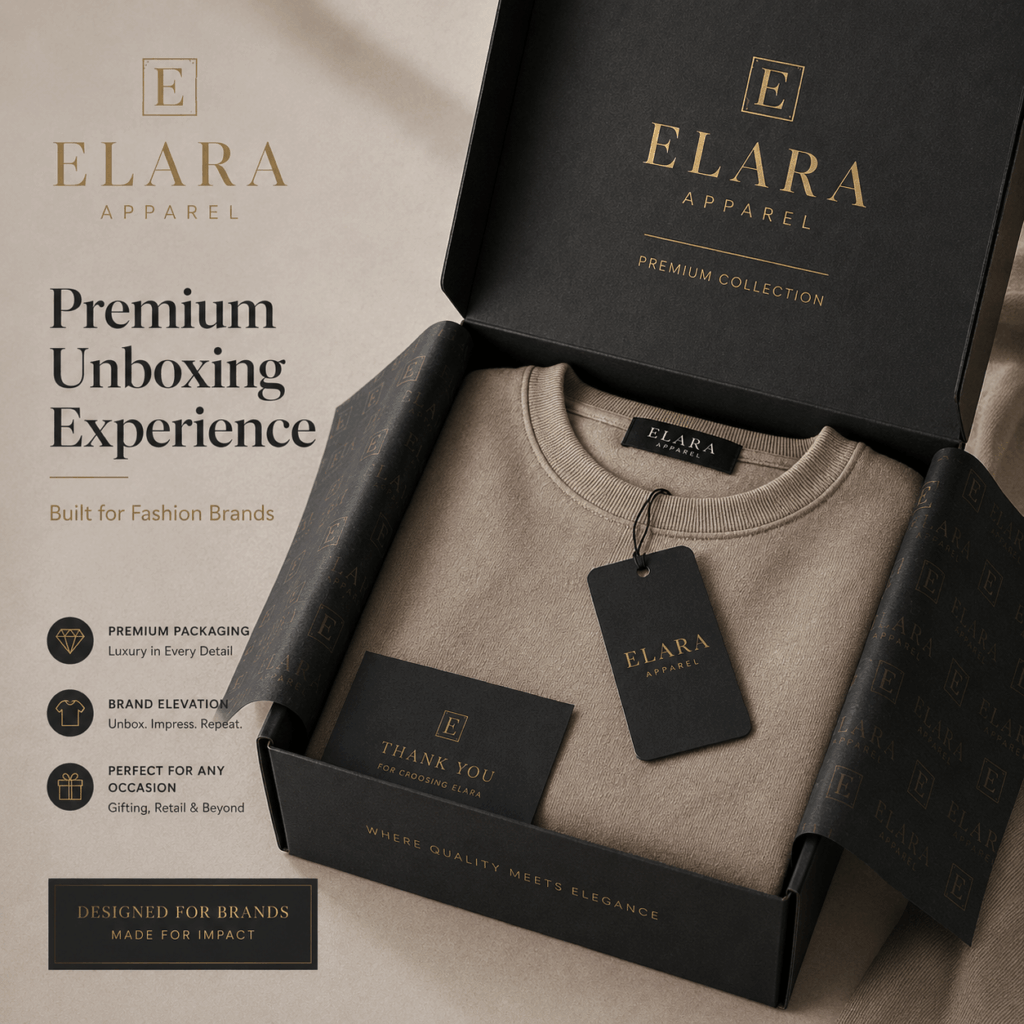 Kraft corrugated gift box with black card paper surface for custom fashion brand packaging